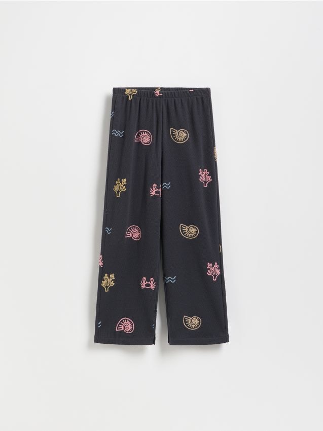 Embroidered knit trousers - RESERVED
