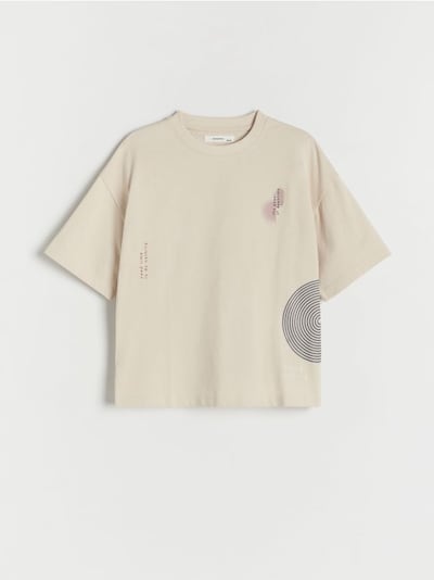 Oversized T-shirt met reliëfprint