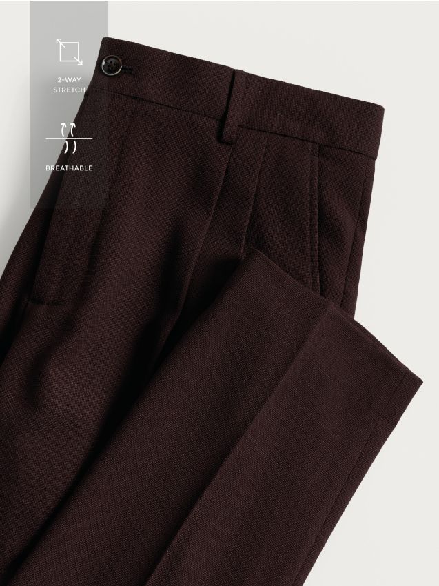 Reserved - Pantaloni da completo slim fit - mogano