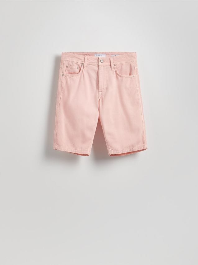 Reserved - Pantaloni scurți din denim cu adaos de Lyocell - portocaliu
