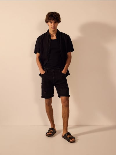 Jeansowe szorty slim fit