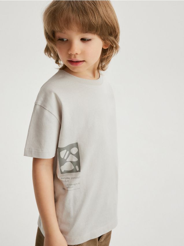 Reserved - t-shirt cu imprimeu - gri deschis