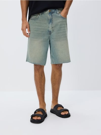 Shorts aus Denim im Straight-Fit