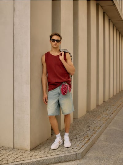 Shorts aus Denim im Straight-Fit