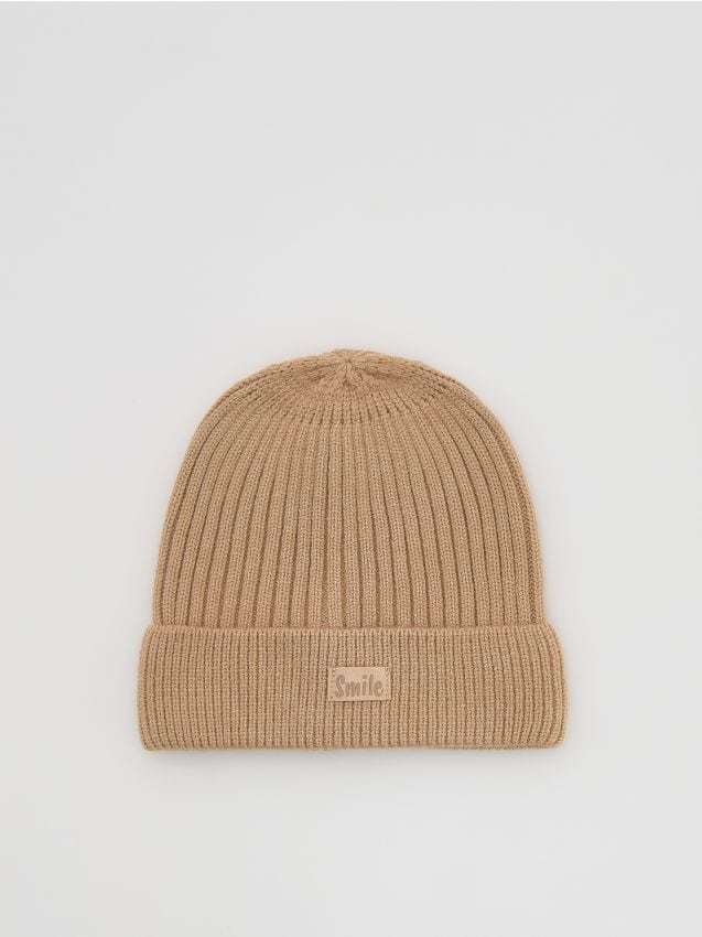 Viscose blend knitted beanie - RESERVED