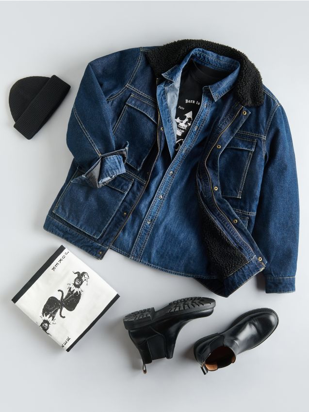 Sherpa jas met kraag - RESERVED