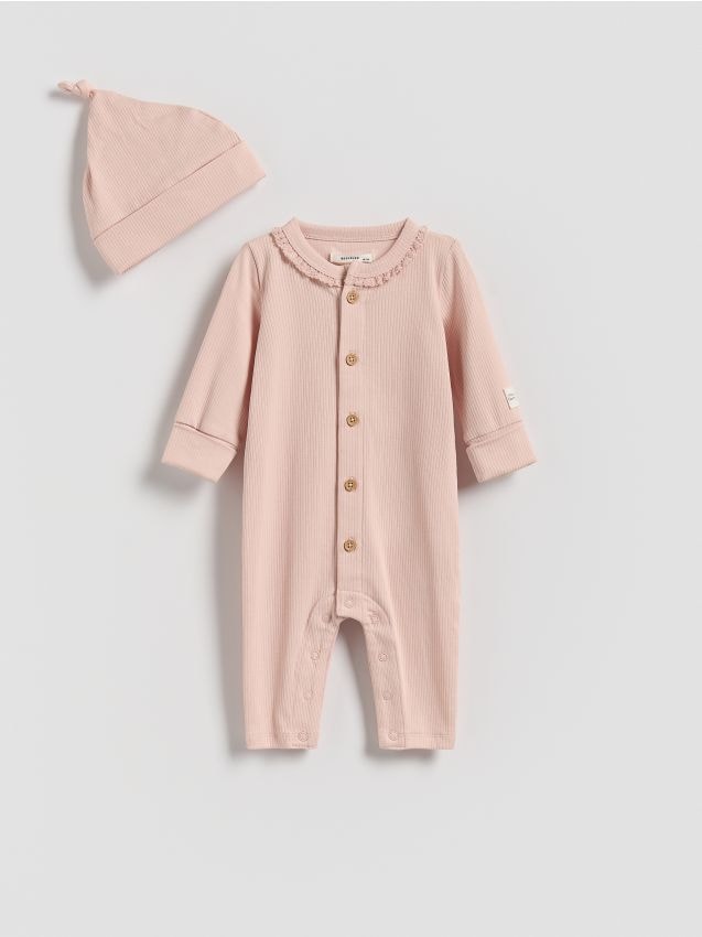 BABIES` JUMPSUIT & HAT - RESERVED