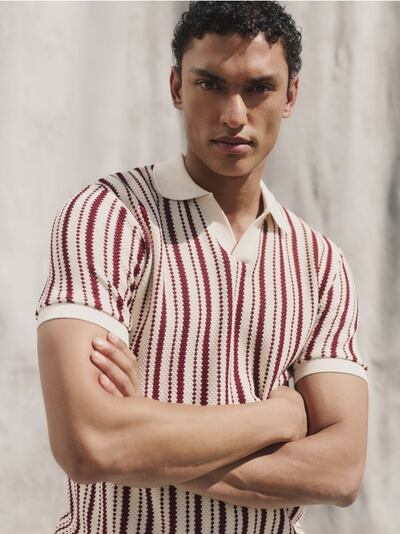 Pásikavé tričko polo comfort fit