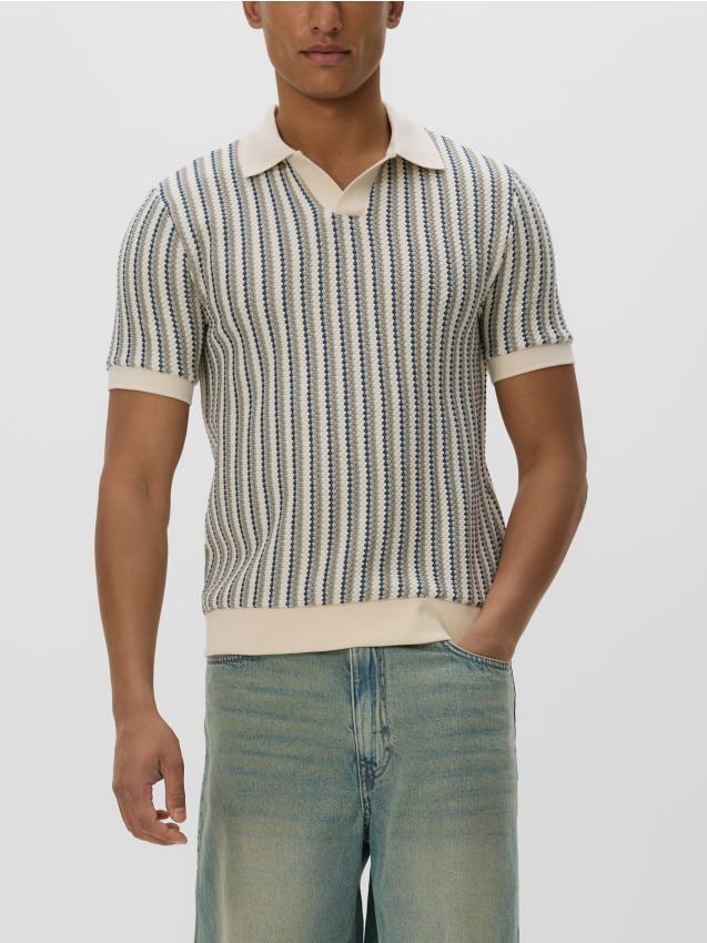 Stribet poloskjorte i comfort fit - RESERVED