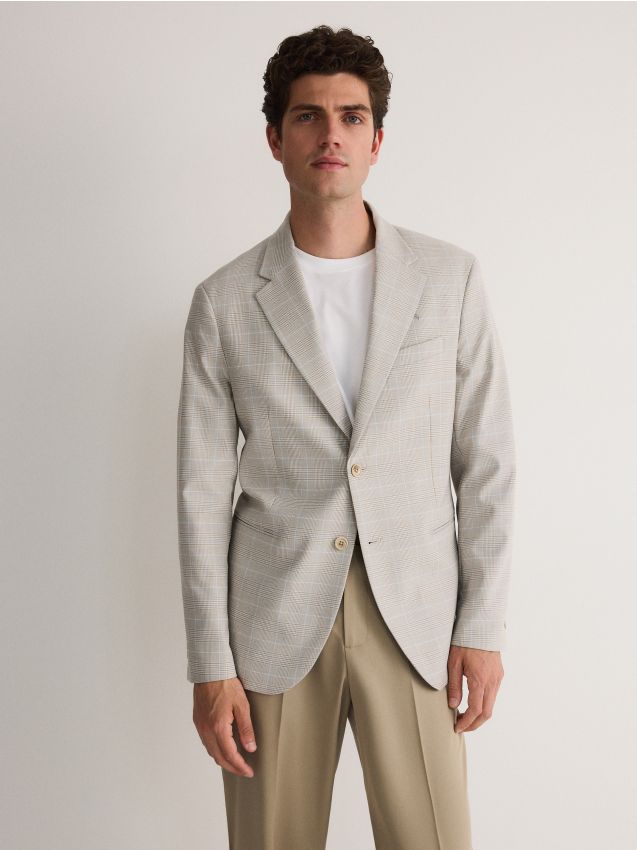 Ternet blazer i regular fit - RESERVED