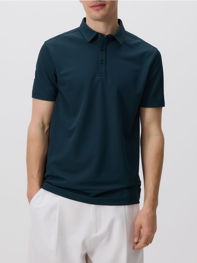 Regular fit structural polo shirt - RESERVED