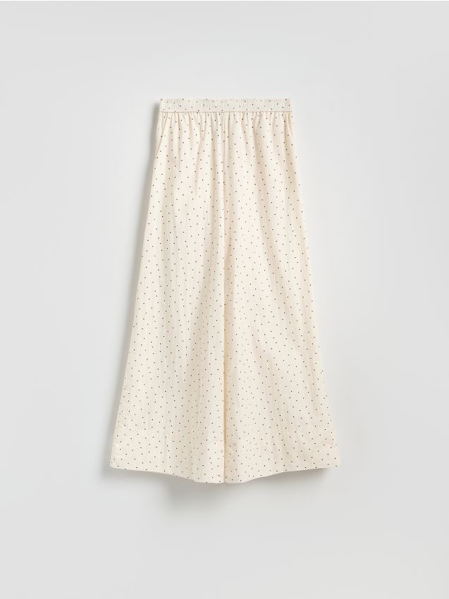 Reserved - LADIES` TROUSERS - crem