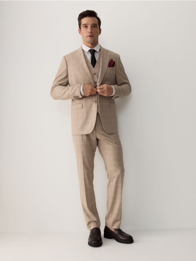 Slim fit blazer with viscose blend - RESERVED