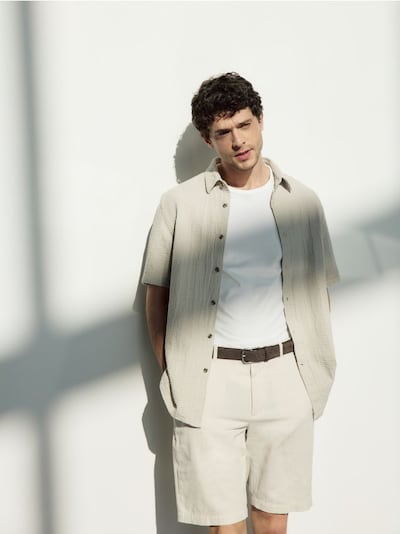 Bavlněné tričko slim fit