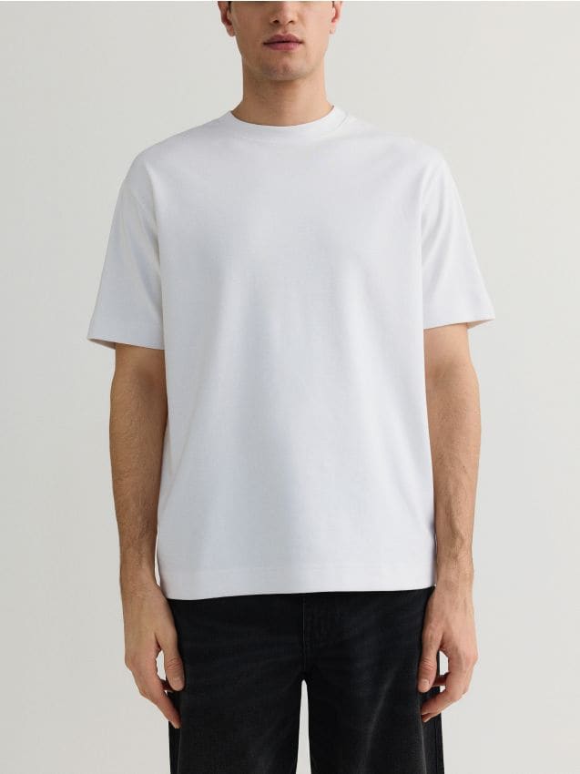 T-shirt in cotone boxy - RESERVED