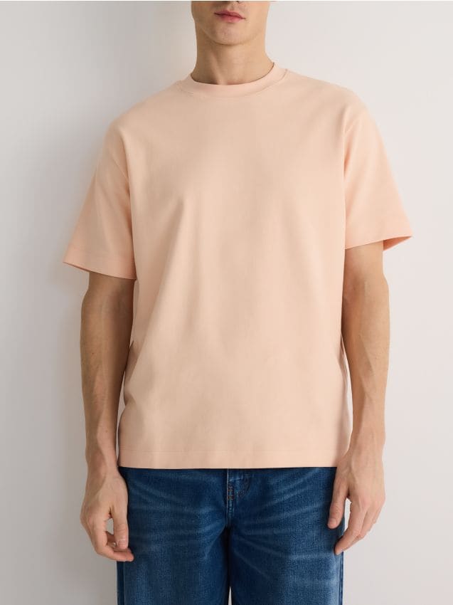 T-shirt i bomuld i boxy fit - RESERVED