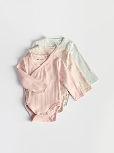 Lot de 3 bodys style portefeuille
