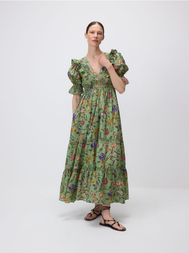 Patterned cotton dress - RESERVED