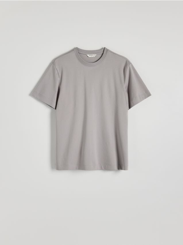 Regular fit mercerised cotton T-shirt - RESERVED