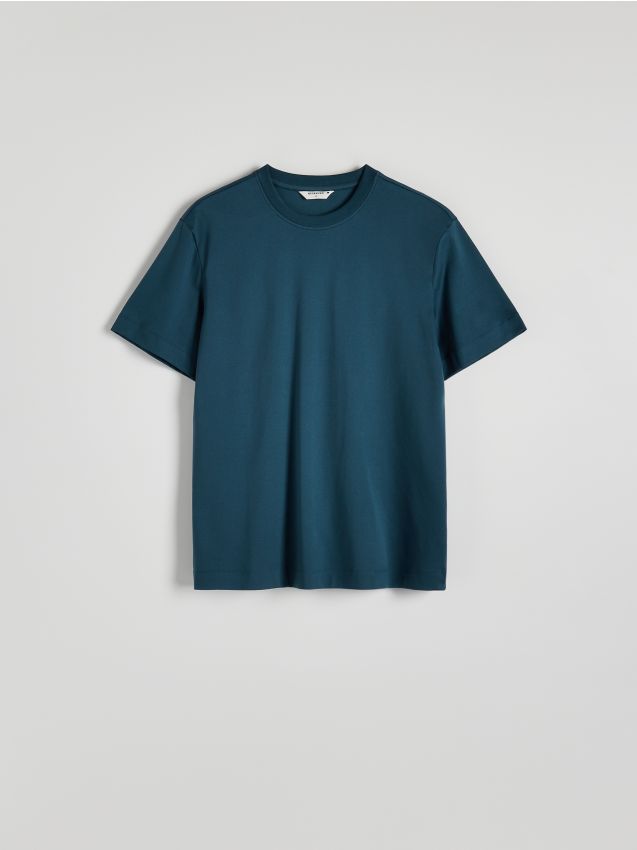 Regular fit mercerised cotton T-shirt - RESERVED