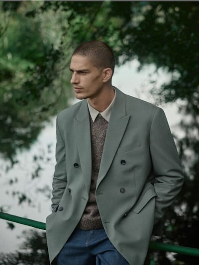 Blazer slim fit in misto viscosa