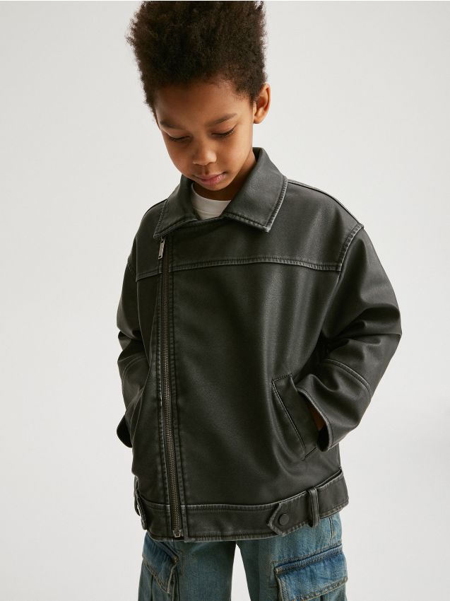 Reserved - Jachetă Ramones oversize - negru