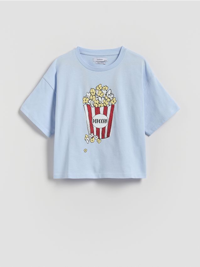 Cotton T-shirt with print - RESERVED