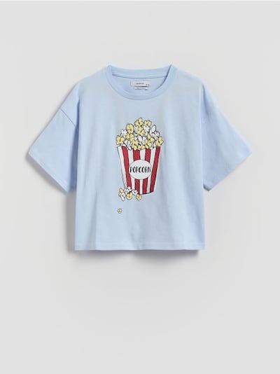 Bawełniany t-shirt z nadrukiem