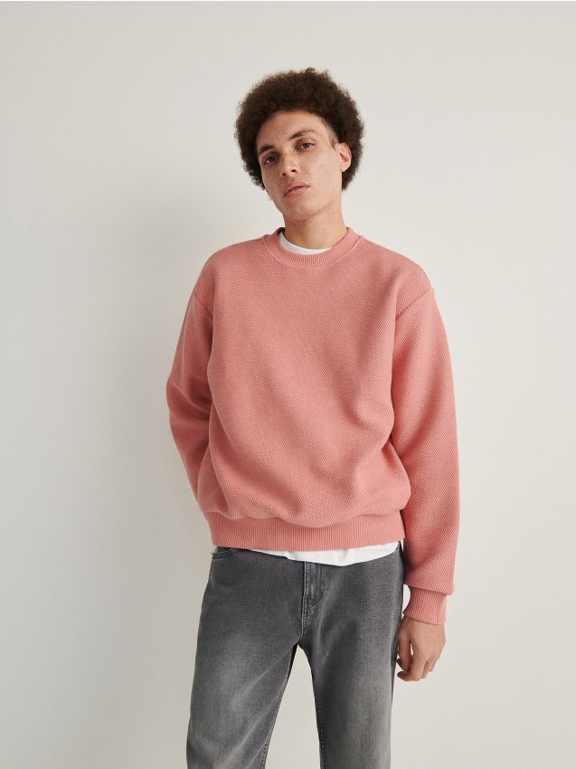 Reserved - bluză din tricot structural - corai