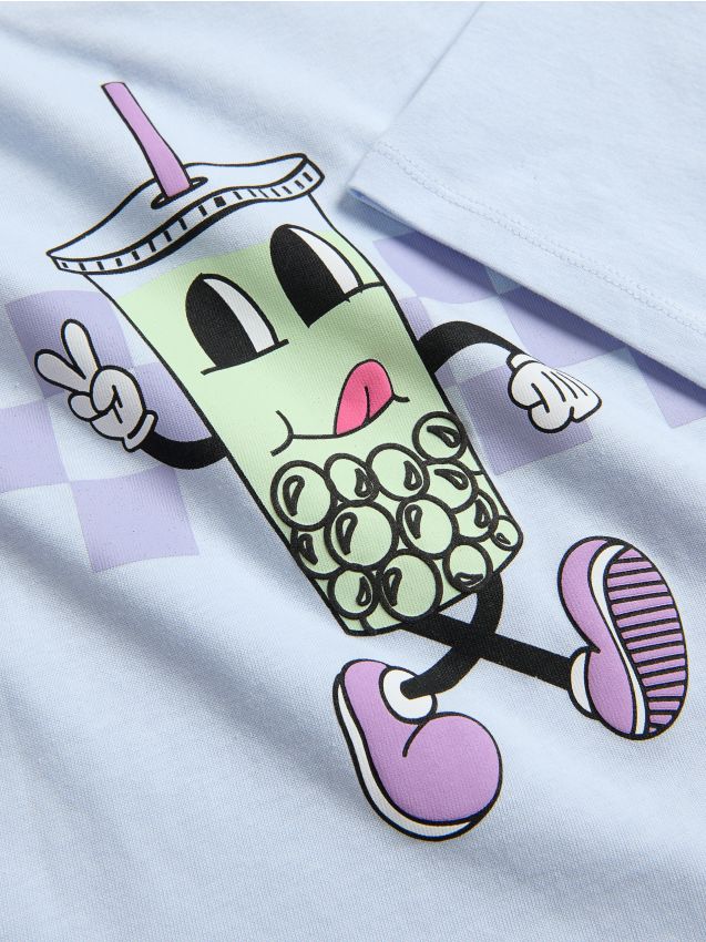 Cotton T-shirt with prints - RESERVED