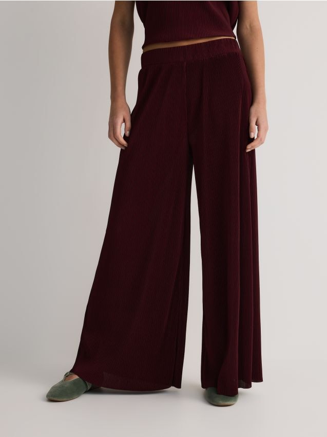 Wide striped trousers - RESERVED