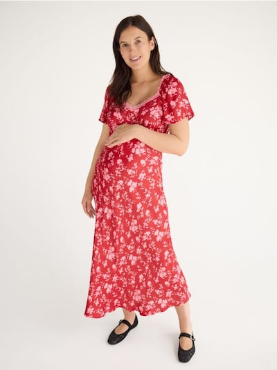 Viskose Kleid mit Muster