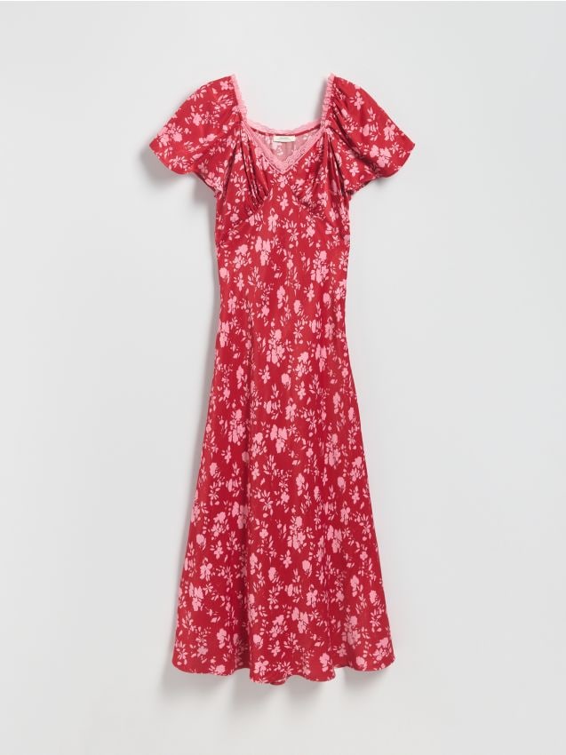 Robe en viscose à motif - RESERVED