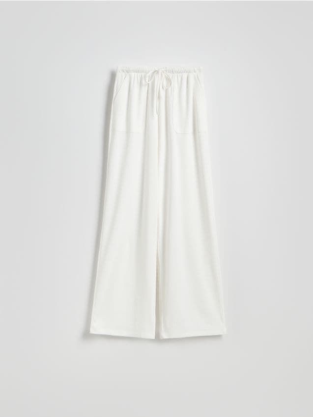 Wide-leg tie-waist trousers - RESERVED