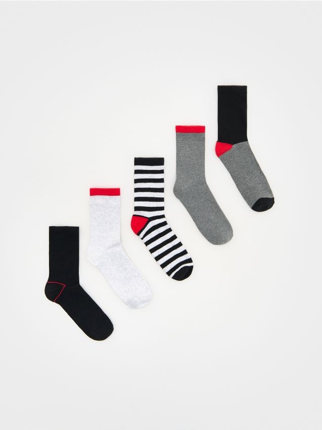 Reserved - BOYS` SOCKS MULTI - gri-închis