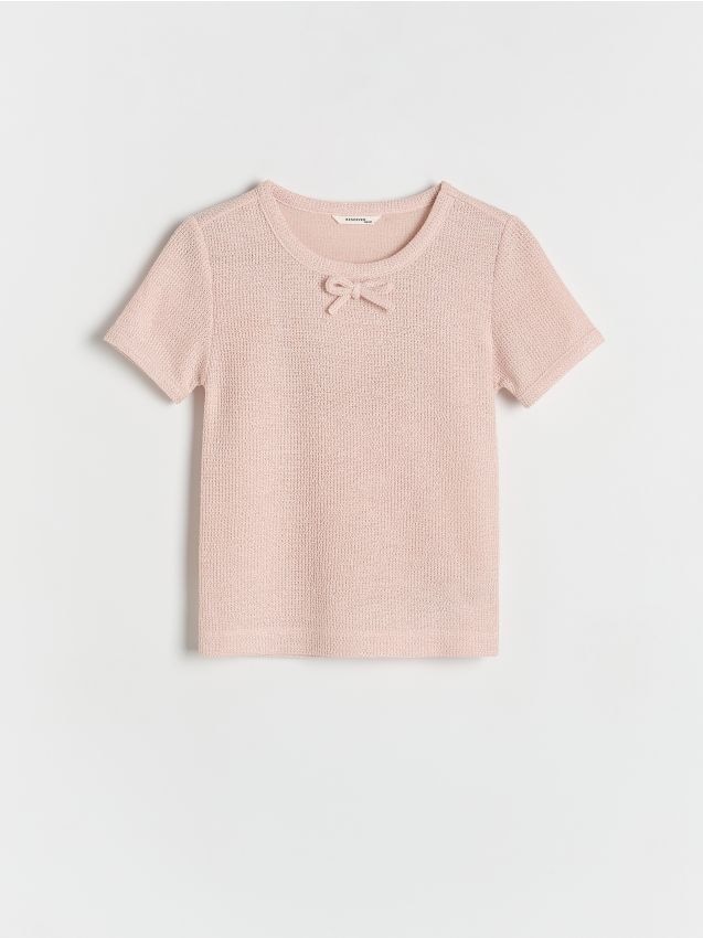 T-shirt with with bow detail - RESERVED