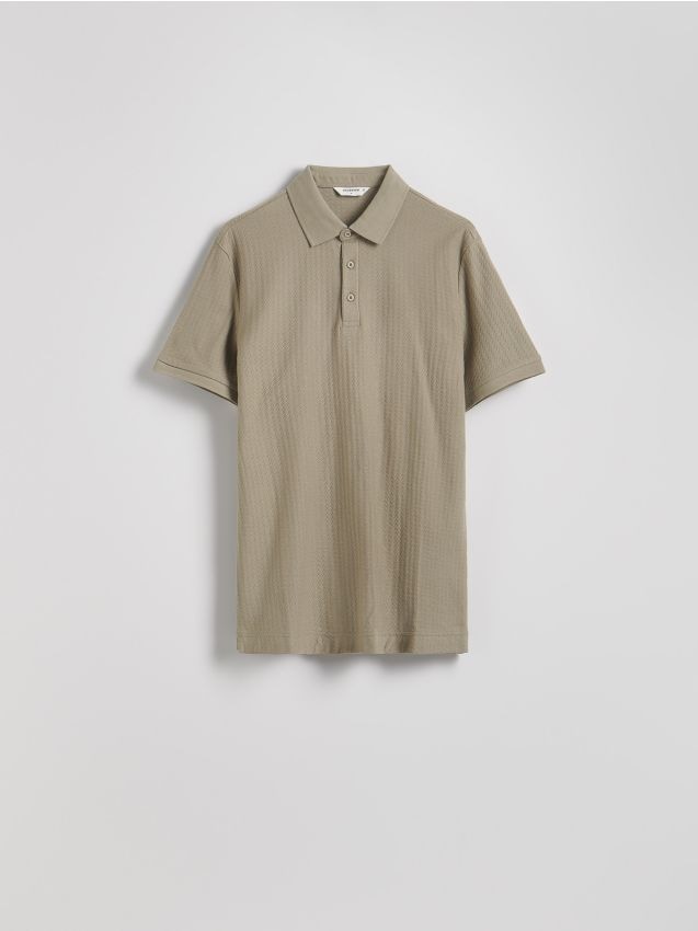Regular fit poloshirt met structuur - RESERVED