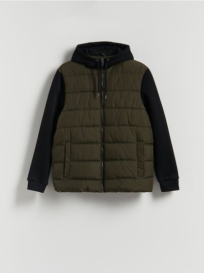 Jacket with jersey hood