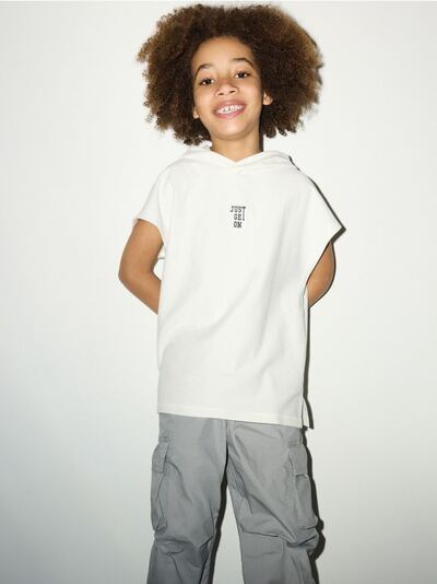 Oversized T-shirt met capuchon