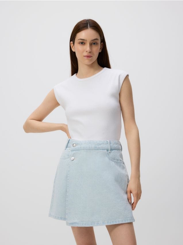 Denim skort - RESERVED