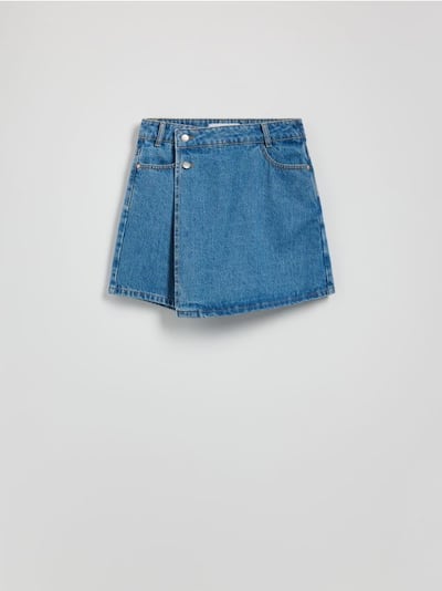 Denim-Skort
