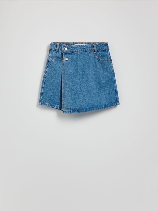 Reserved - Fustă tip tenis din denim - albastru Reserved - Fustă tip tenis din denim - albastru