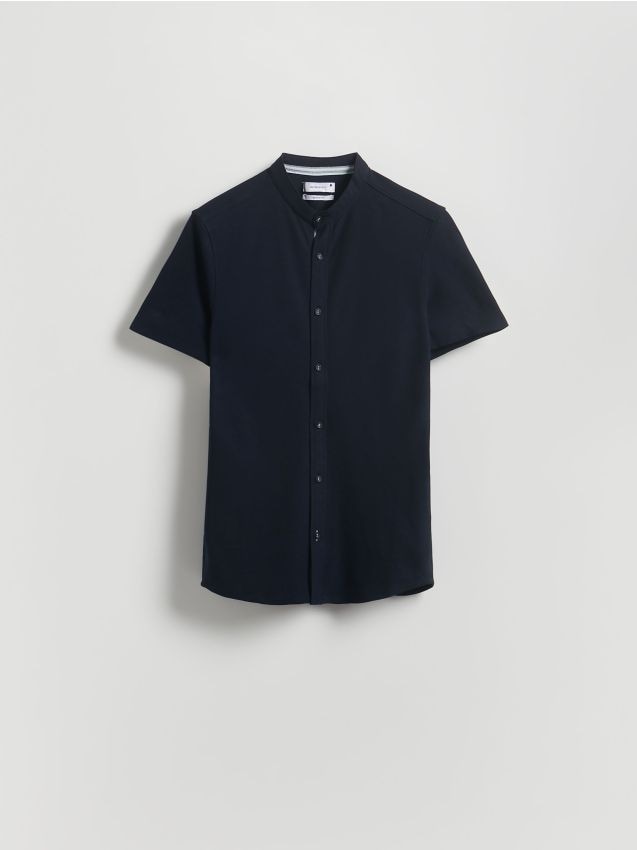 Reserved - Cămașă super slim fit cu guler ridicat - bleumarin Reserved - Cămașă super slim fit cu guler ridicat - bleumarin