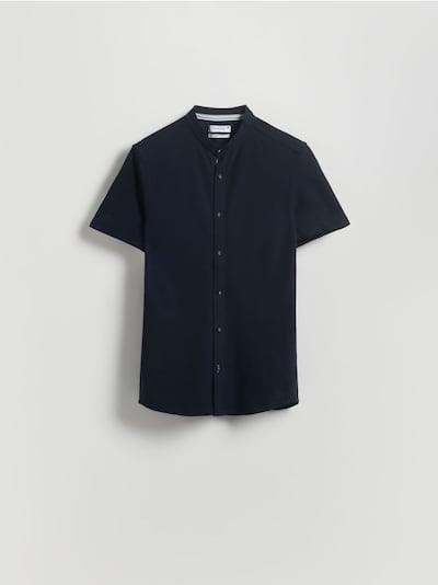 Super slim fit shirt with stand up collar