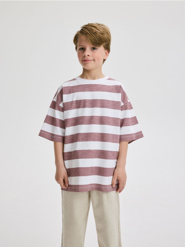 Reserved - t-shirt oversize - violet-prună