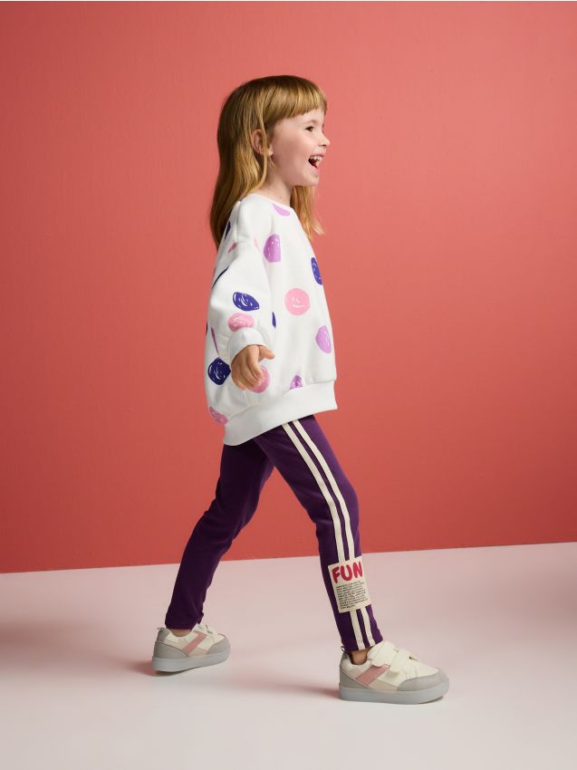 Cotton rich leggings with patch - RESERVED