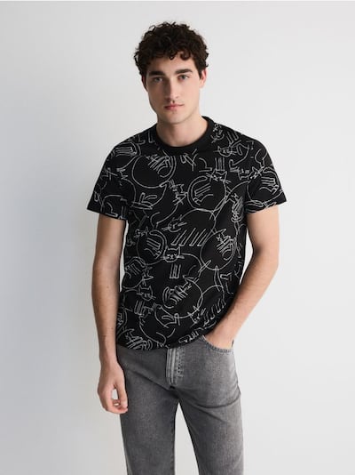 T-shirt regular fit con stampa