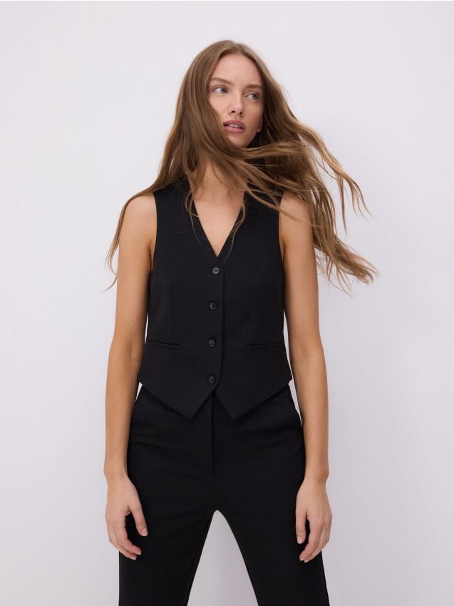 Viscose blend vest - RESERVED