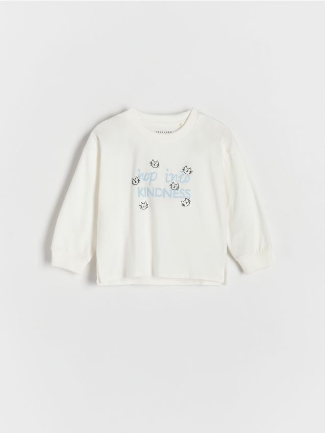 Reserved - Tricou cu imprimeu - crem
