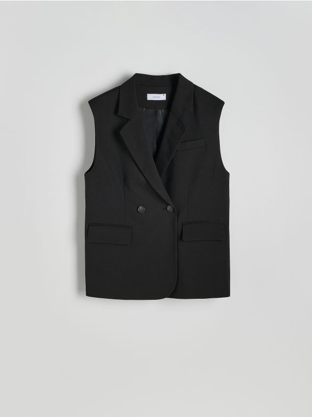 Double-breasted vest - RESERVED